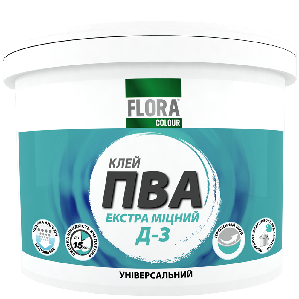 Клей ПВА Flora Colour Д-3 універсальний